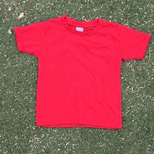 🔴 Simple Red T-Shirt, Unisex Size 4T